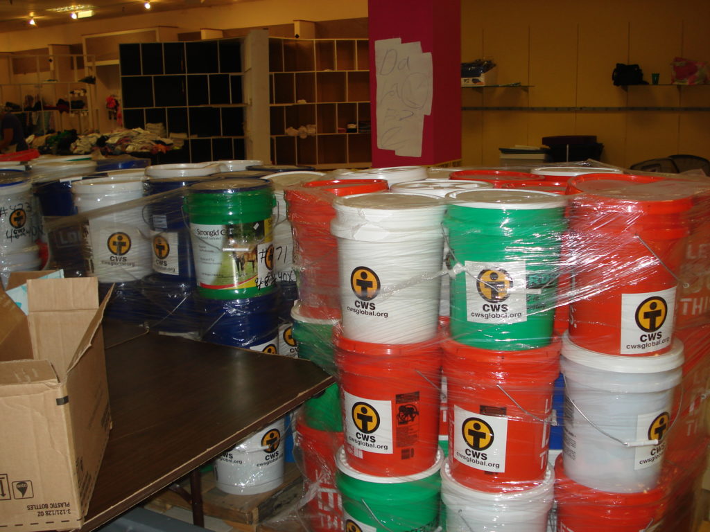 CWS Emergency Cleanup Buckets rapid response to Hurricane Matthew